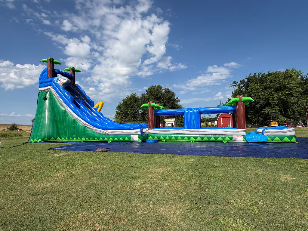 25ft Tropical Tsunami Waterslide with Slip n' Slide