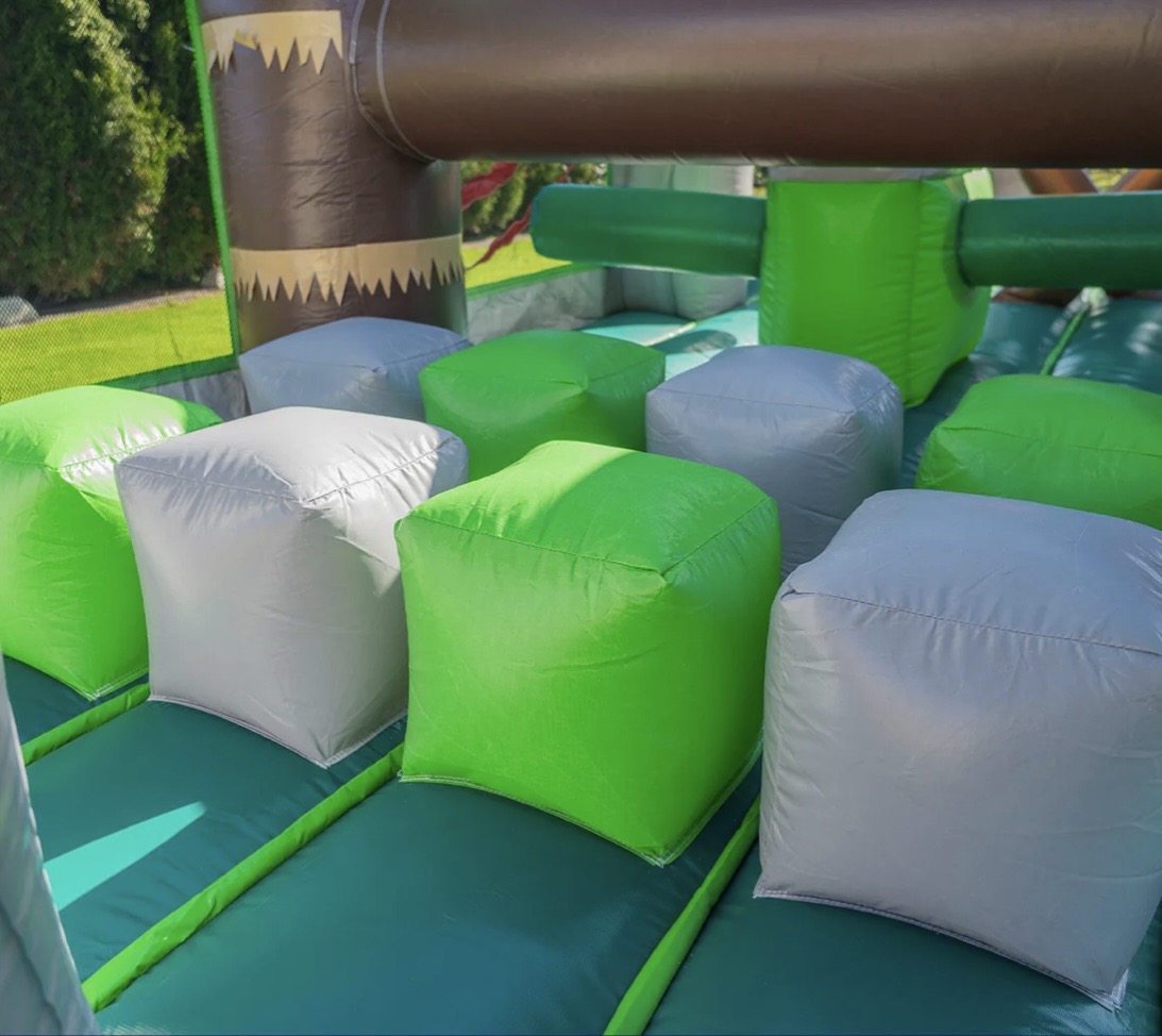 42ft Jurassic Lava Run Obstacle Course with Slide