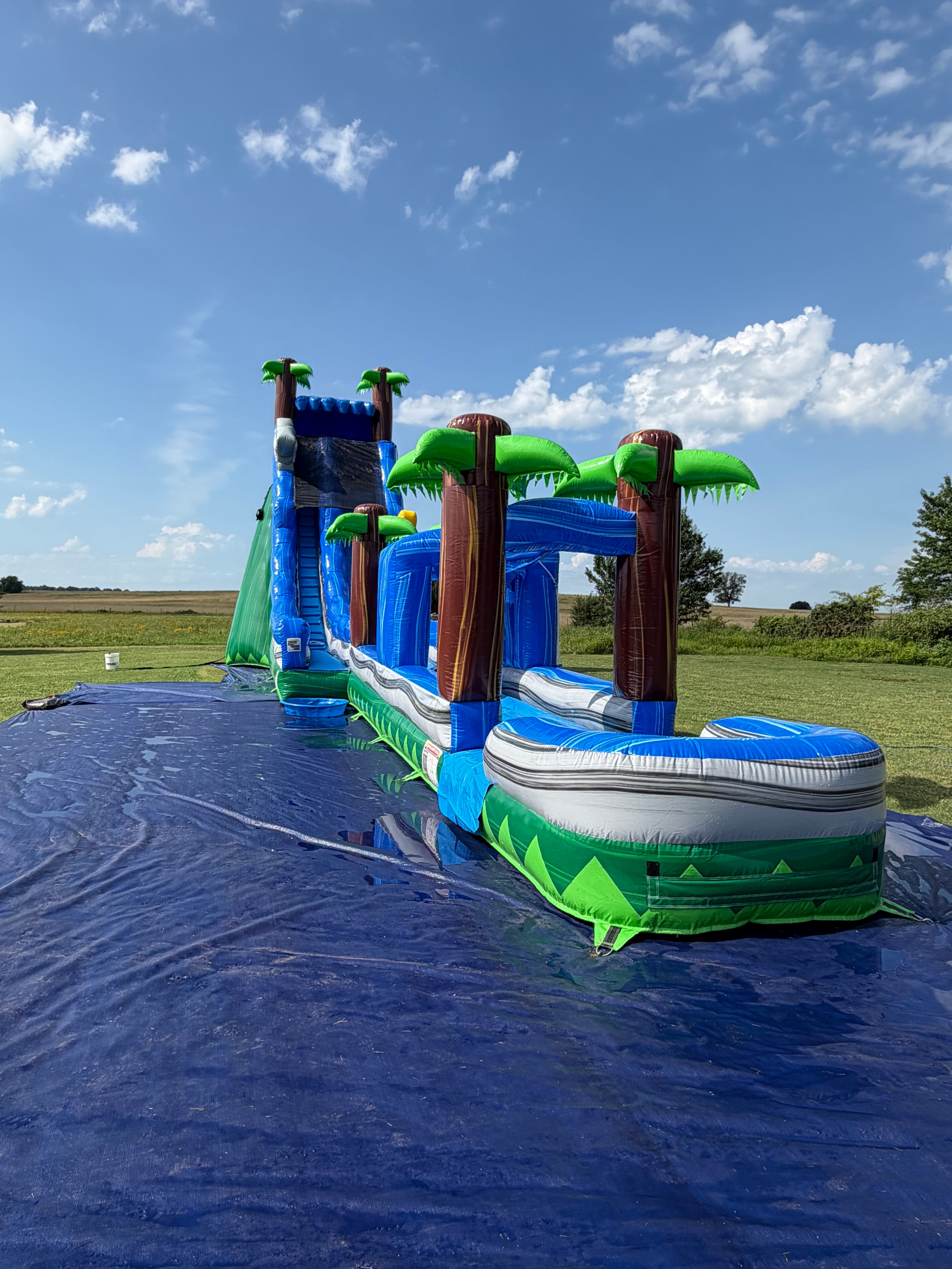 25ft Tropical Tsunami Waterslide with Slip n' Slide