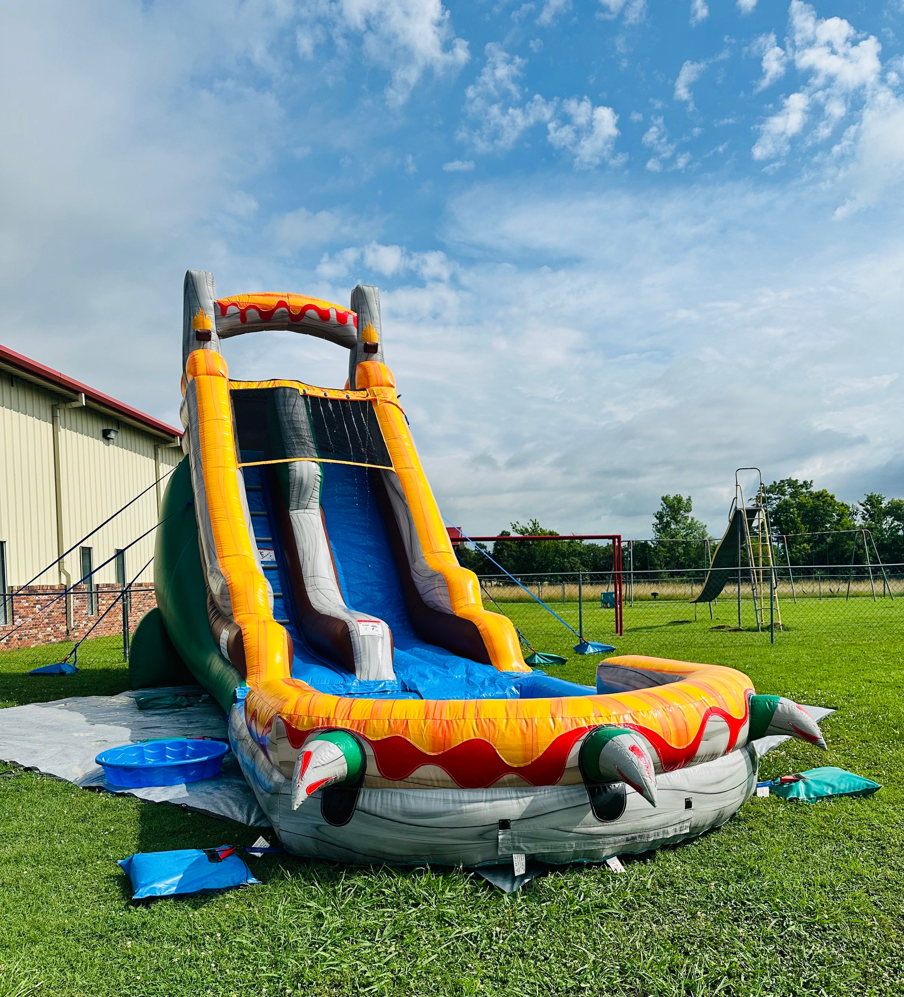 18ft Aquasaurus Single Lane Waterslide/Dry Slide