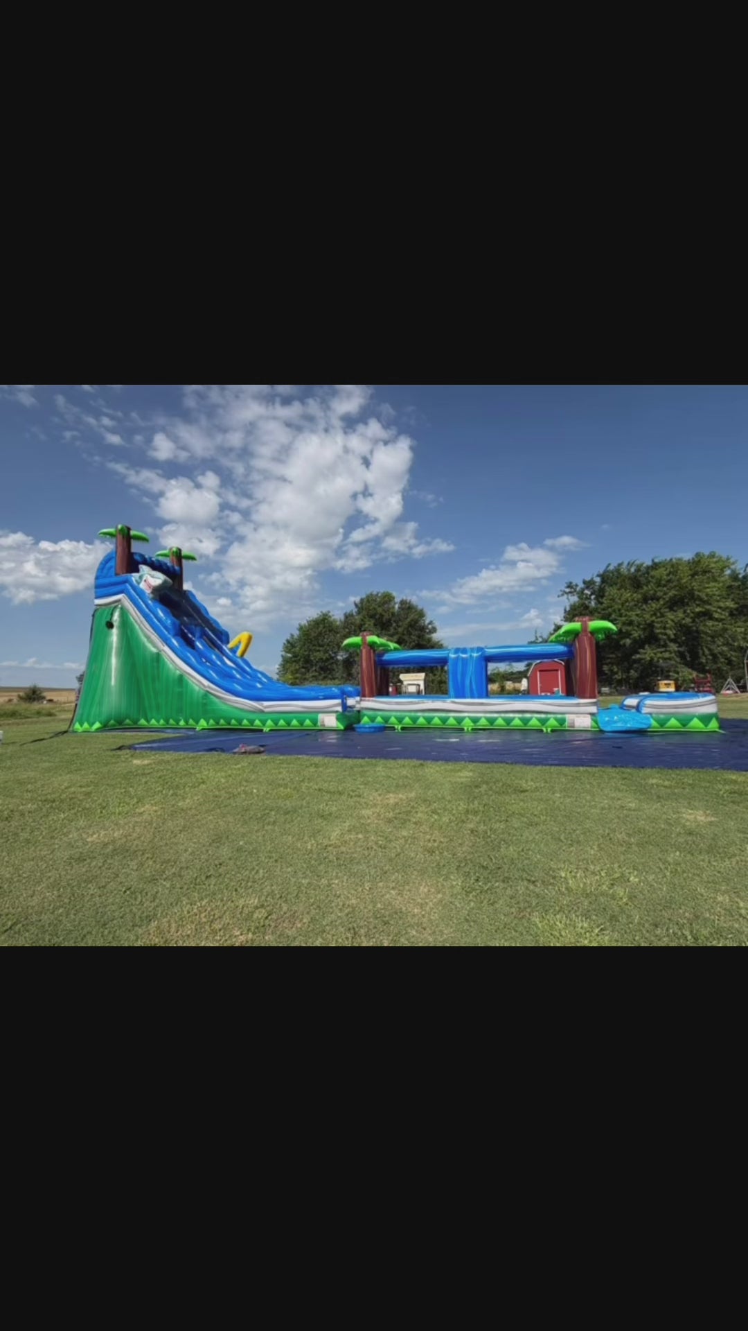 25ft Tropical Tsunami Waterslide with Slip n' Slide